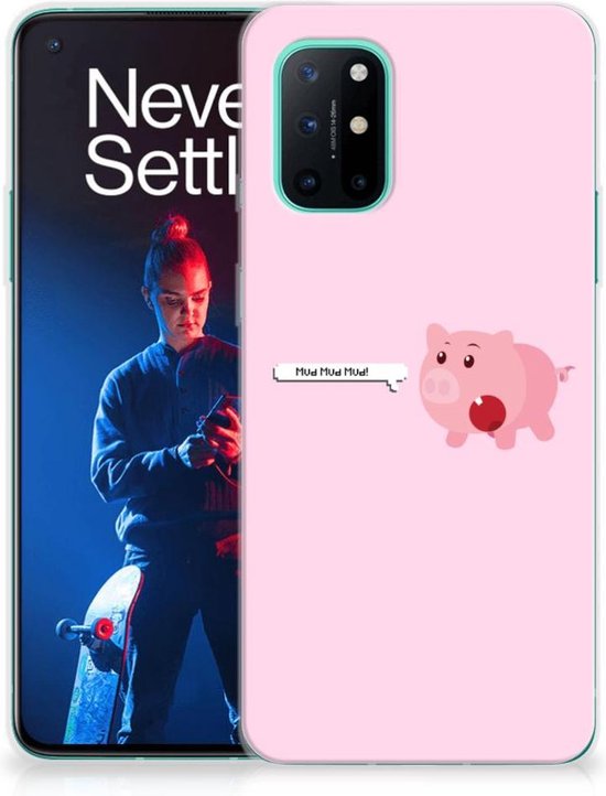 OnePlus 8T Telefoonhoesje met Naam Pig Mud