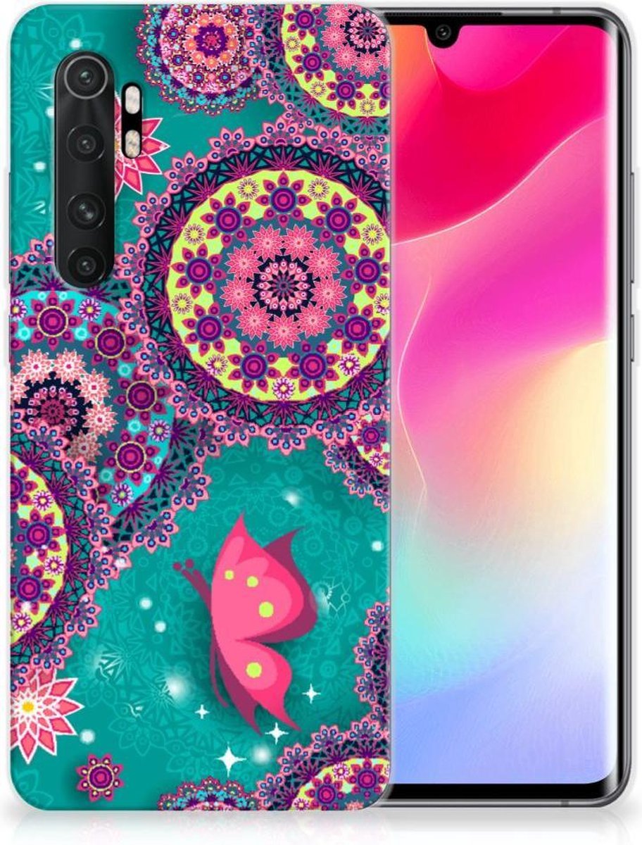 Xiaomi Mi Note 10 Lite Hoesje maken Cirkels en Vlinders