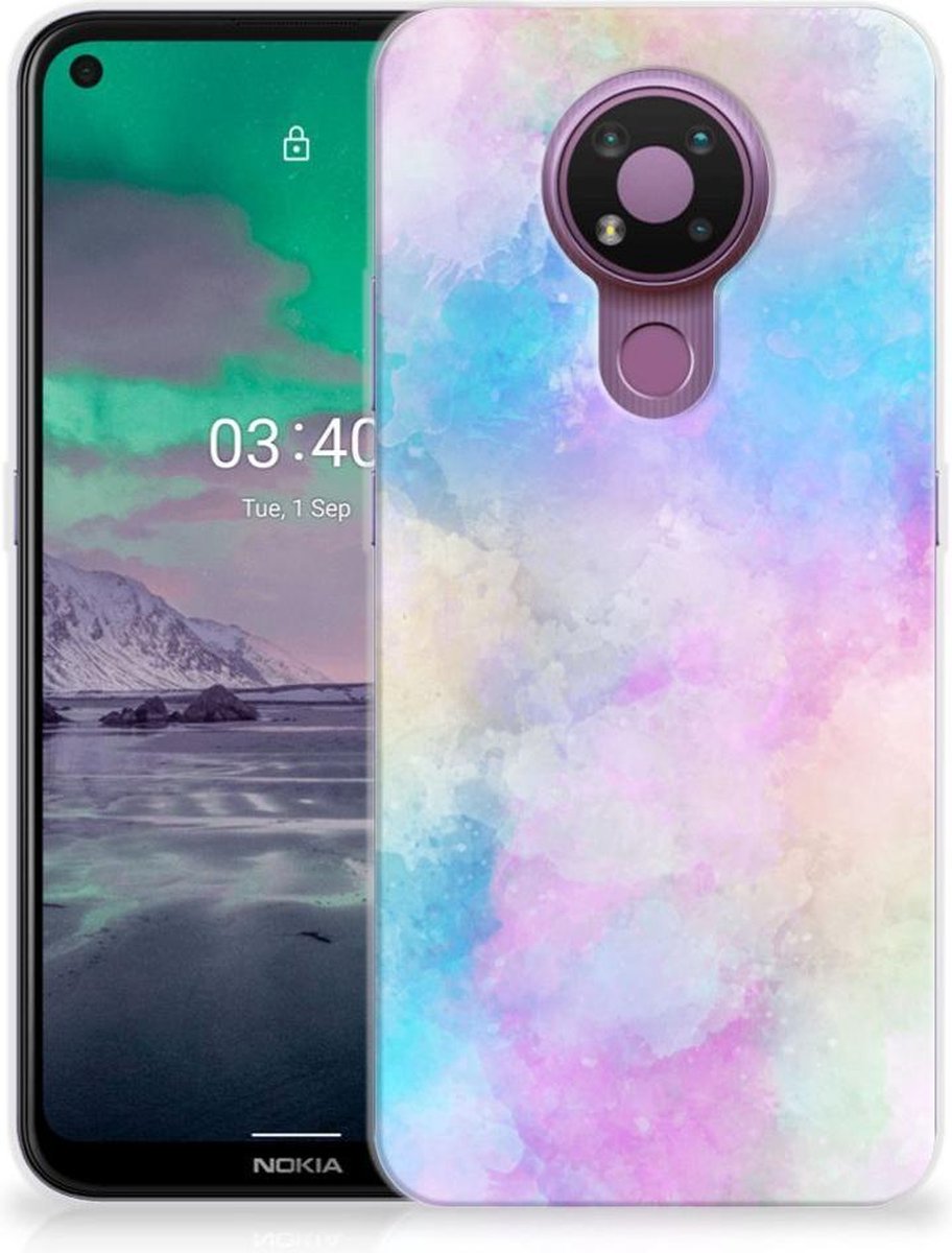 Hoesje maken Nokia 3.4 Watercolor Light