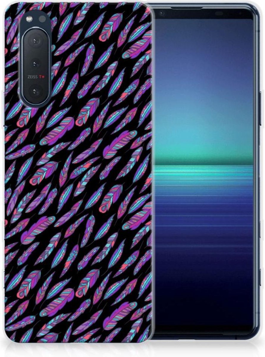 Sony Xperia 5II TPU bumper Feathers Color