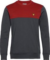 Lyle and Scott Crew Tech Sweater heren casual sweater antraciet