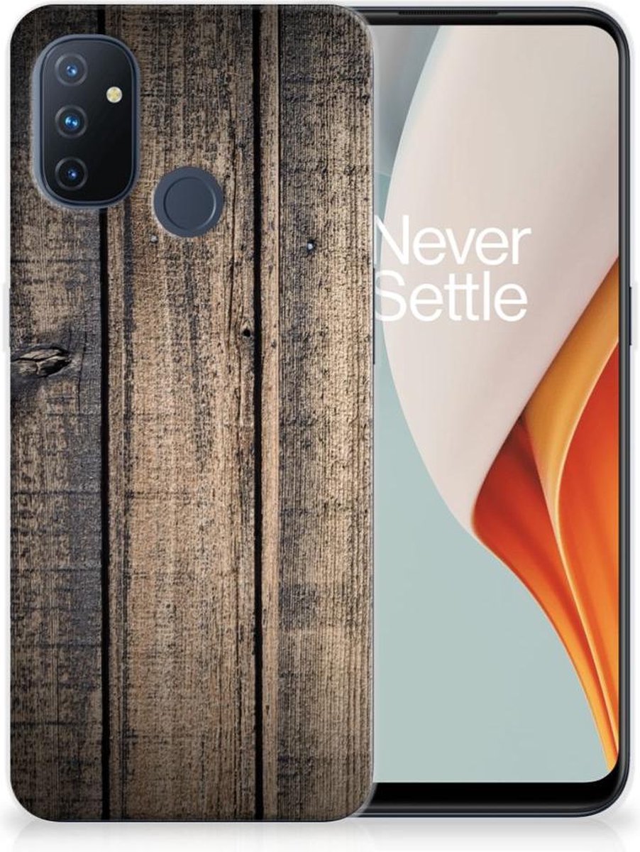 OnePlus Nord N100 Bumper Hoesje Steigerhout