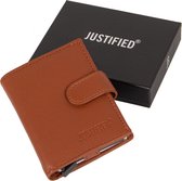 Leather Nappa credit case holder cognac + box
