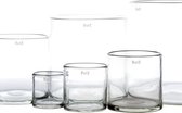Dutz - design vaas - cilinder transparant - glas-  mondgeblazen - H 14 cm