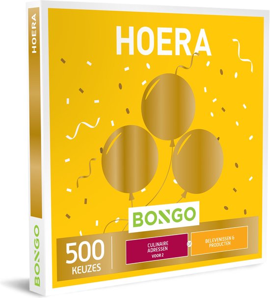 Bongo Bon Hoera Cadeaubon - Cadeaukaart cadeau voor man of vrouw | 500 belevenissen:... | bol.com