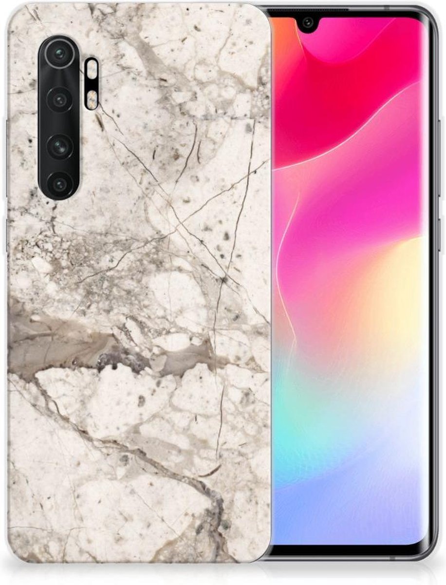 Xiaomi Mi Note 10 Lite TPU Siliconen Hoesje Marmer Beige