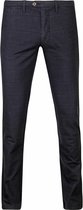 Suitable Chino Sartre Ruit Donkerblauw - maat 46