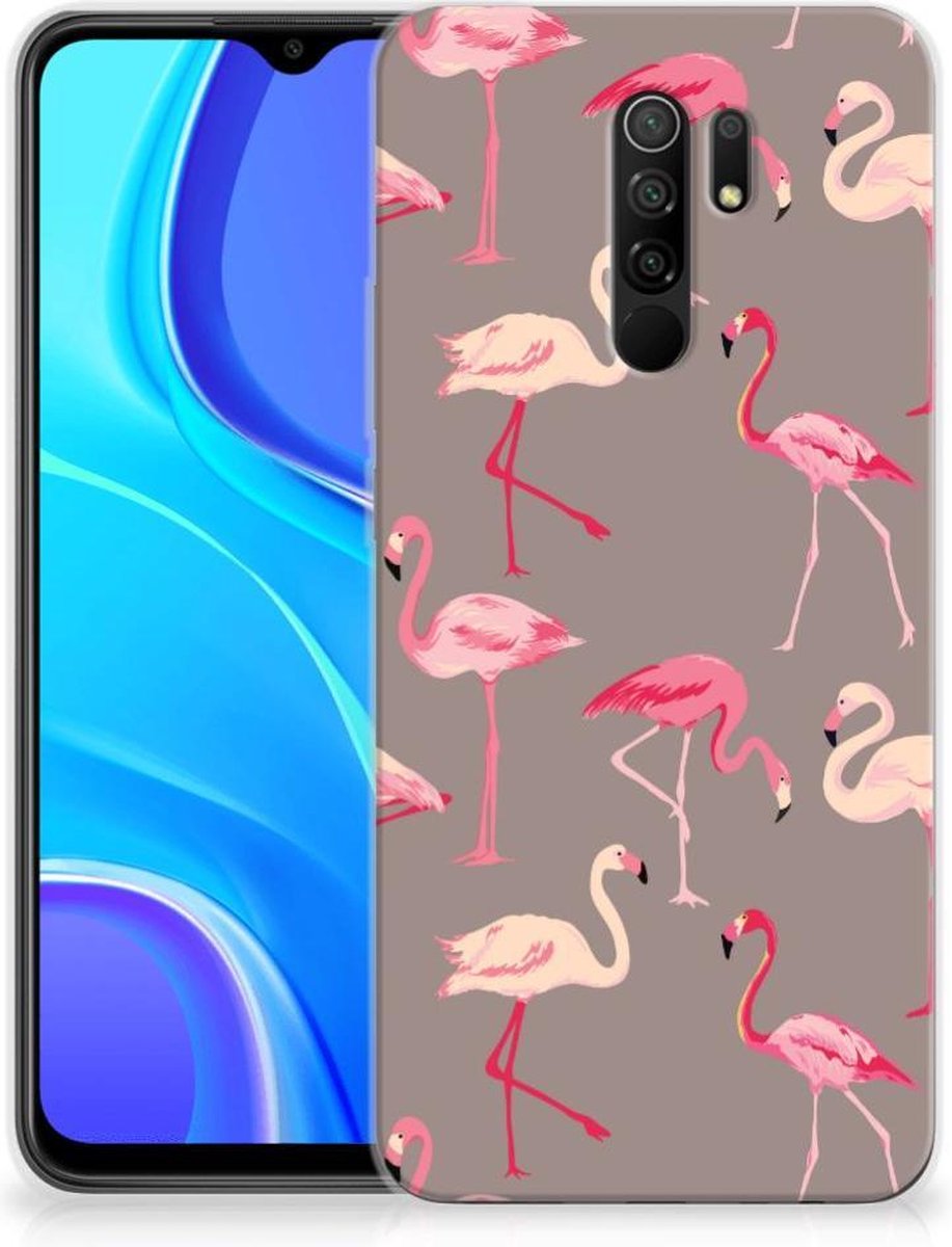 Xiaomi Redmi 9 TPU Hoesje Flamingo
