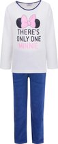 Disney meisjes velours pyjama Minnie Mouse wit 2007  - 116