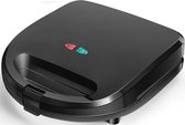 Tosti Ijzer - Tosti Apparaat - Aigi Rubo - Contactgrill 3 in 1 - CoolTouch Hendel - Zwart - BES LED