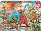 Legpuzzel - 100 stukjes - Dinosauriërs  - Educapuzzel
