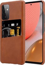 Shieldcase Vintage case met pashouder Samsung Galaxy A72 - bruin