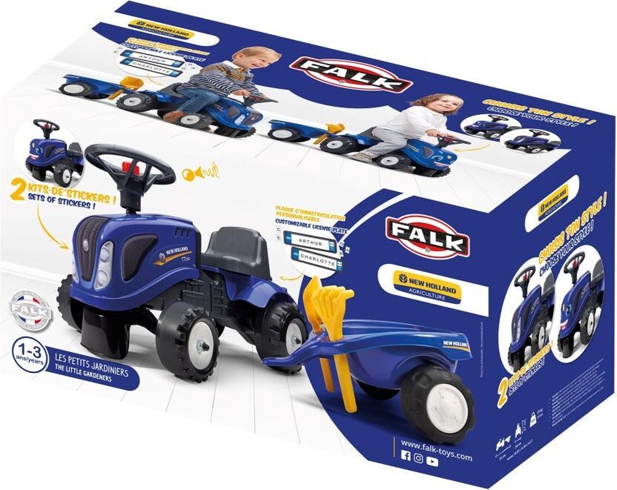 Falk Traktor New Holland met hanger, vanaf 12 maanden, gemaakt in
