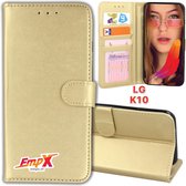 EmpX Telefoonhoesje - Book Case - Geschikt Voor LG K10 - Goud