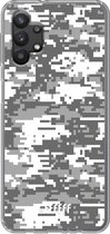 6F hoesje - geschikt voor Samsung Galaxy A32 5G -  Transparant TPU Case - Snow Camouflage #ffffff