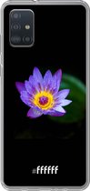 6F hoesje - geschikt voor Samsung Galaxy A52 - Transparant TPU Case - Purple Flower in the Dark #ffffff