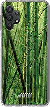 6F hoesje - geschikt voor Samsung Galaxy A32 5G -  Transparant TPU Case - Bamboo #ffffff