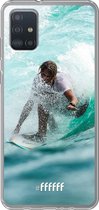 6F hoesje - geschikt voor Samsung Galaxy A52 - Transparant TPU Case - Boy Surfing #ffffff