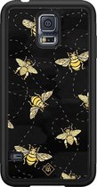 Samsung S5 hoesje - Bee yourself | Samsung Galaxy S5 case | Hardcase backcover zwart