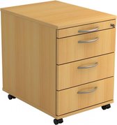 Ladeblok - 3 Lades - Verrijdbaar - Beuken - 42,8 x 58 x 59 cm - Signa Ac30 BM