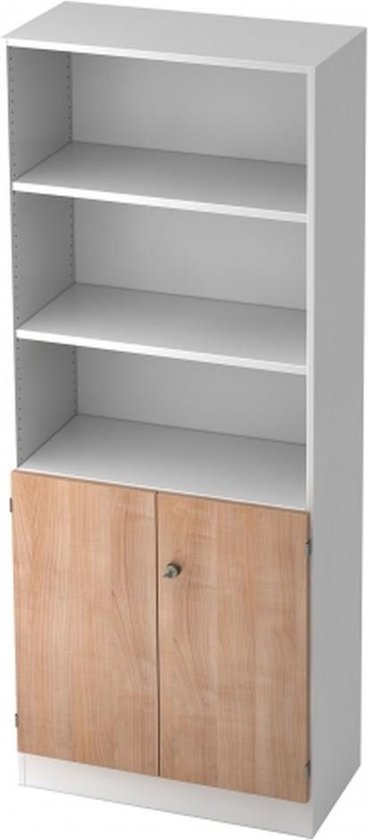 Wandkast - Wit/Walnoot - 80 x 42 x 200,4 cm - Signa K 6770 SG