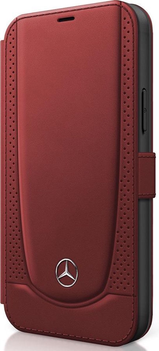 iPhone 12 Pro Max Bookcase hoesje - Mercedes-Benz - Effen Rood - Leer