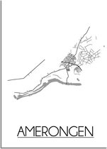 Amerongen Plattegrond poster A4 poster (21x29,7cm) - DesignClaud