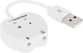 USB 2.0 virtueel 7.1-kanaals audio geluidskaart adapter converter (wit)