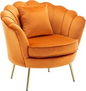 Fauteuil zitbank 1 persoons belle oranje bankje