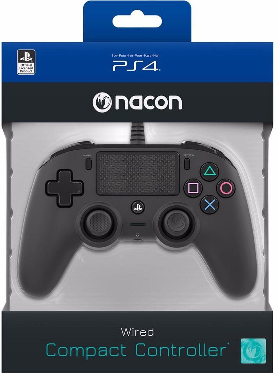 Nacon Compact Official Licensed Bedrade Controller - PS4 - Zwart | bol.