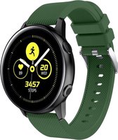 Siliconen Smartwatch bandje - Geschikt voor  Samsung Galaxy Watch Active silicone band - legergroen - Horlogeband / Polsband / Armband
