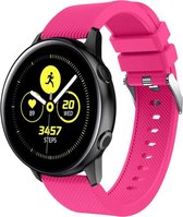 Siliconen Smartwatch bandje - Geschikt voor  Samsung Galaxy Watch Active silicone band - knalroze - Horlogeband / Polsband / Armband
