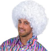 Perruque super afro blanche