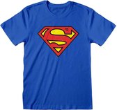 DC Comics Superman Heren Tshirt -L- Logo Blauw