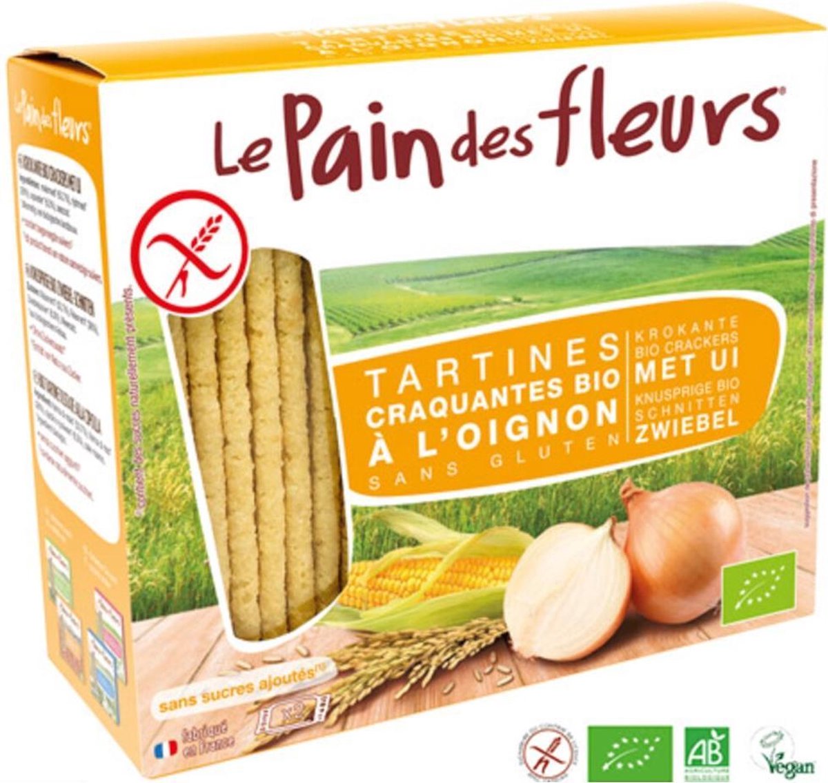 Le pain des fleurs - glutenvrije crackers met ui