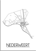 Nederweert Plattegrond poster B2 (50x70cm) - DesignClaud