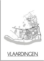 Vlaardingen Plattegrond poster A4 (21x29,7cm) - DesignClaud