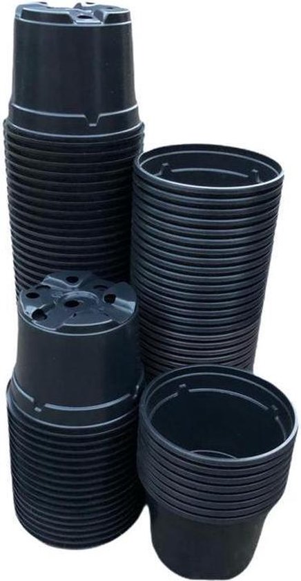Kweekpot zwart – Ø9cm, hoogte 7cm (100 stuks)