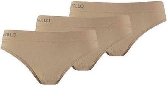Comfort Essentials - Naadloos Ondergoed Dames - Dames Slips - 3 pack - Nude - XL - Dames Ondergoed Katoen