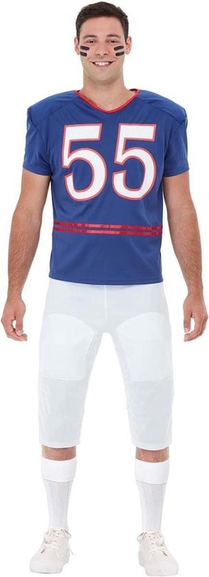 FUNIDELIA American Football kostuum voor mannen - Maat: XL - Blauw
