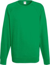 Sweatshirt léger raglan pour homme Fruit Of The Loom (240 GSM) (Kelly Green)