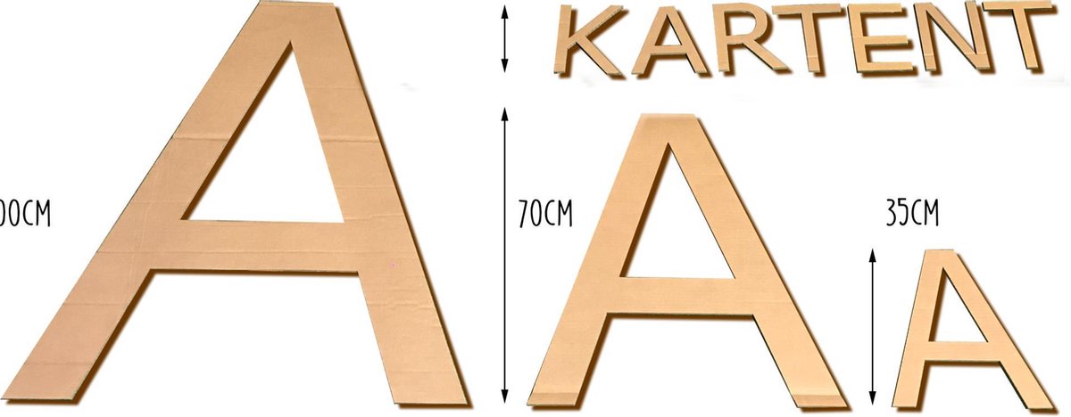 langs Afgrond Wiens Kartonnen Letters 35 cm hoog 63mm dikte | bol.com