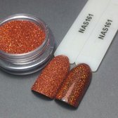 Nailart Sugar - Nagel glitter - Korneliya Nailart Decor Zand 161 Holografic Cooper