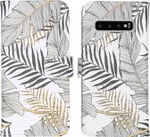 iMoshion Design Softcase Book Case Samsung Galaxy S10 hoesje - Glamour Botanic