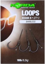 Korda Loop Rigs Krank - Barbless - 18lb - Maat 6 - 3 Stuks