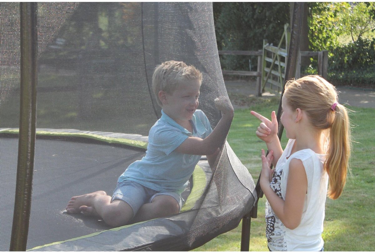 EXIT Silhouette Trampoline ø305cm - Op Poten - Rond - Trampoline Buiten - Voor Kinderen - Groen — afbeelding 15
