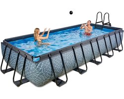 Piscine EXIT Stone 540x250x100cm avec pompe filtrante - grise