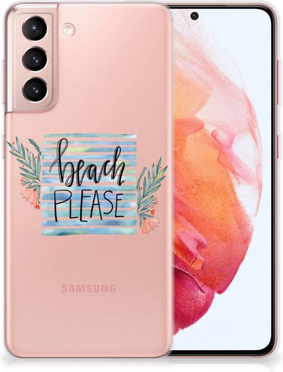 Samsung Galaxy S21 Telefoonhoesje met Naam Boho Beach