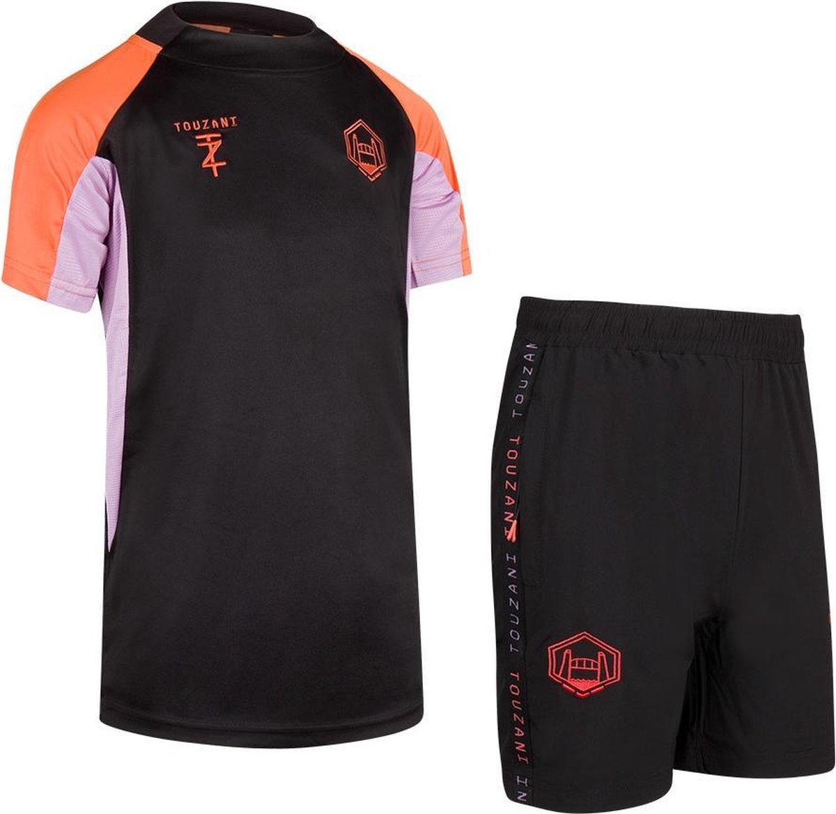 Touzani T-shirt met short set Rabona Zwart Oranje Lila 2.0 Kinder | bol.com
