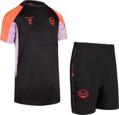 Touzani T-shirt met short set Rabona Zwart Oranje Lila 2.0 Kinder